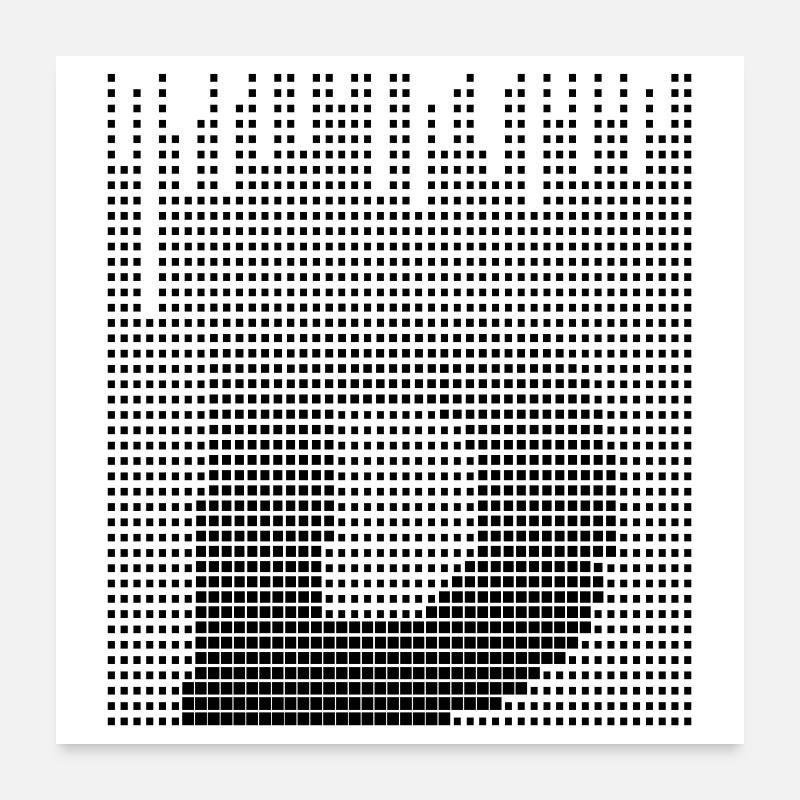 Lettre D, nom, la lettre D Poster 60 x 60 cm