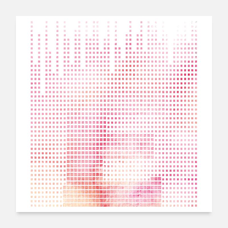 Lettre E, nom, la lettre E Poster 60 x 60 cm