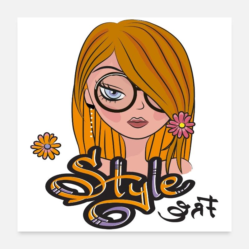 Fille Free Style Poster 60 x 60 cm