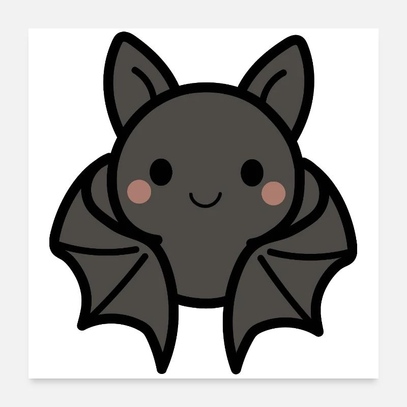 Cute Bat Poster 24" x 24" (60x60 cm)