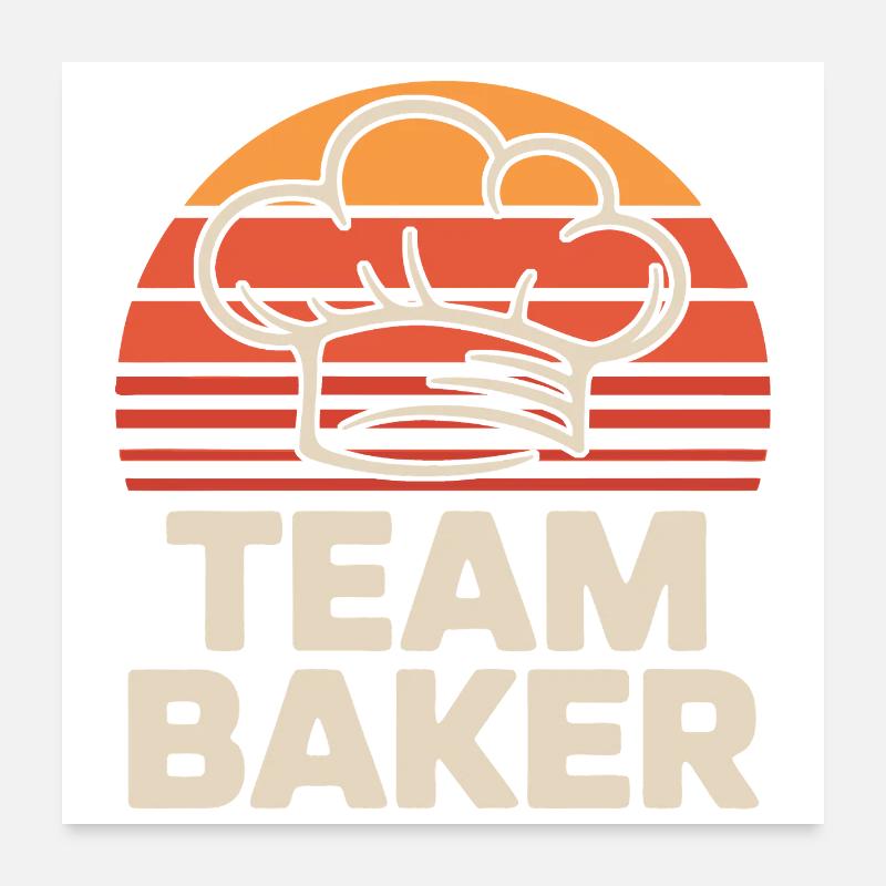Team Baker Rétro Poster 60 x 60 cm