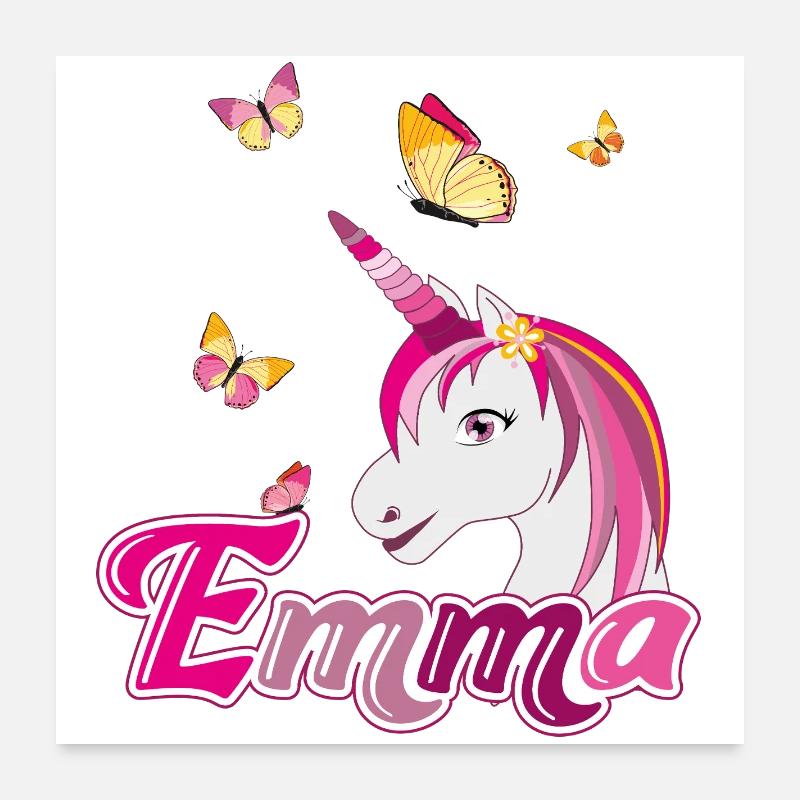Emma, nom de jeune fille, prénom préféré Poster 60 x 60 cm