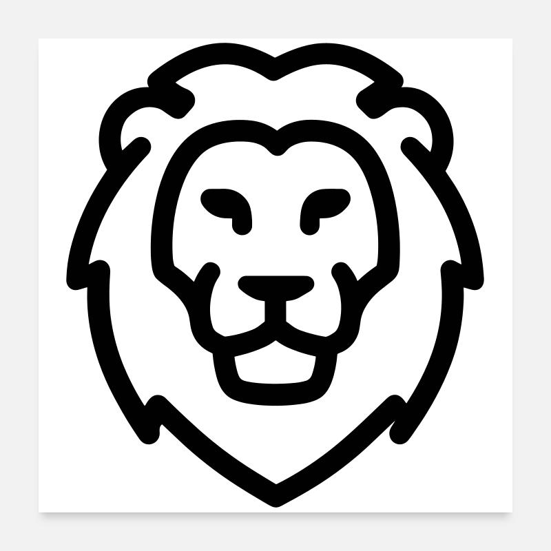 Löwe Poster 60x60 cm