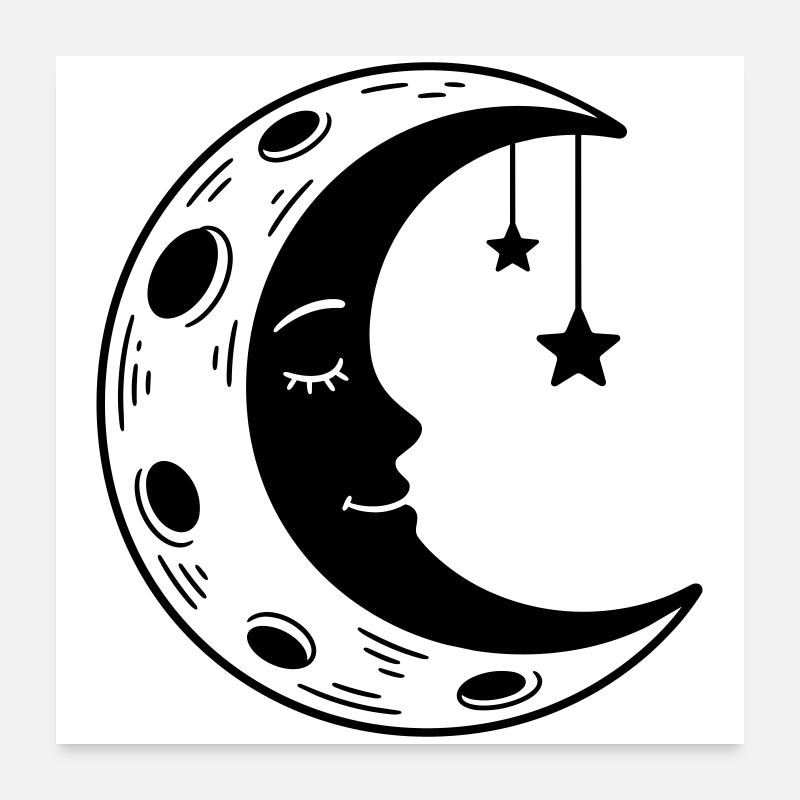 crescent moon Poster 24" x 24" (60x60 cm)