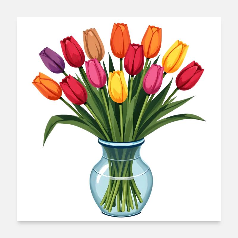 Tulipes Poster 60 x 60 cm
