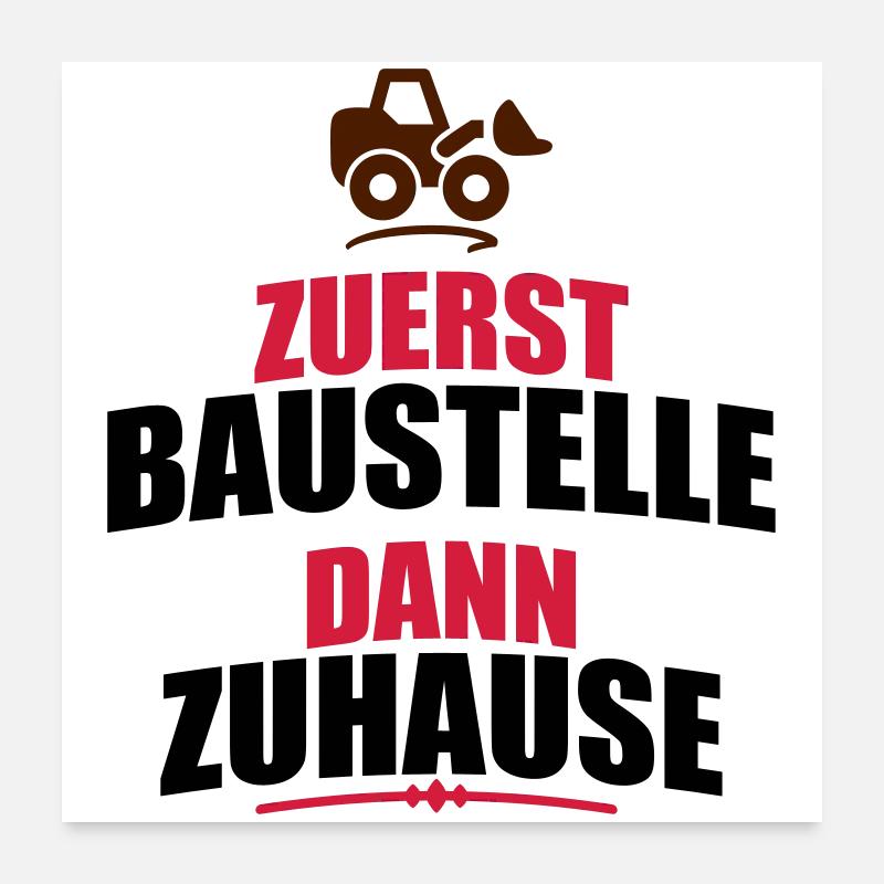 chantier de construction Poster 60 x 60 cm