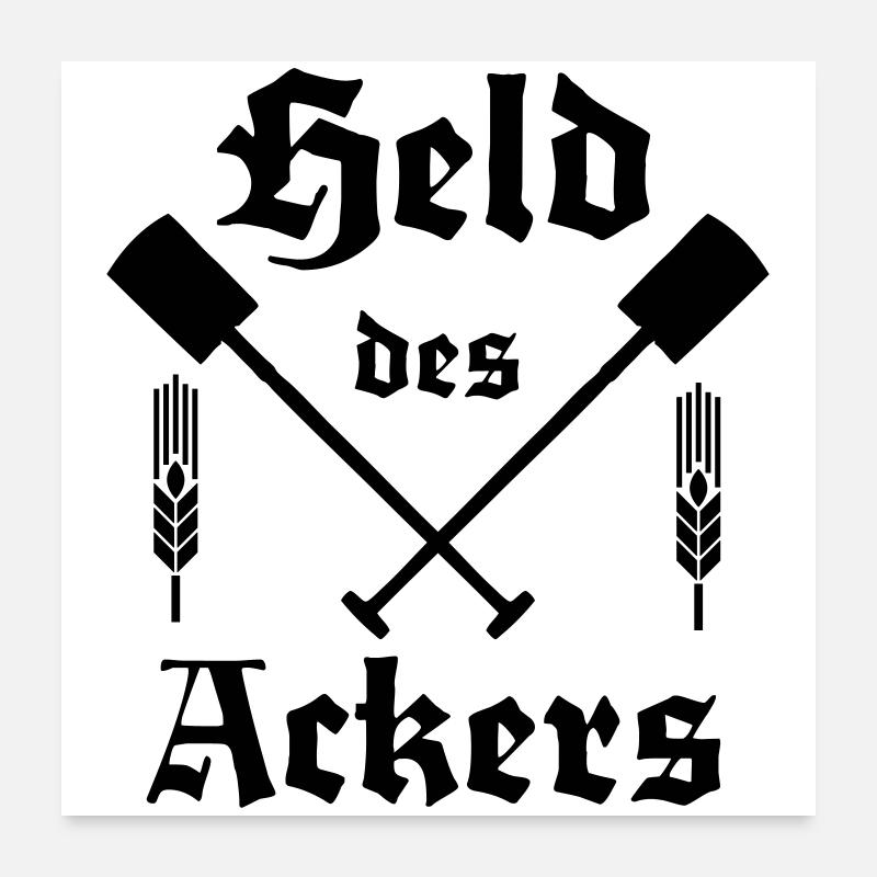 Held des Ackers Spaten Poster 60x60 cm