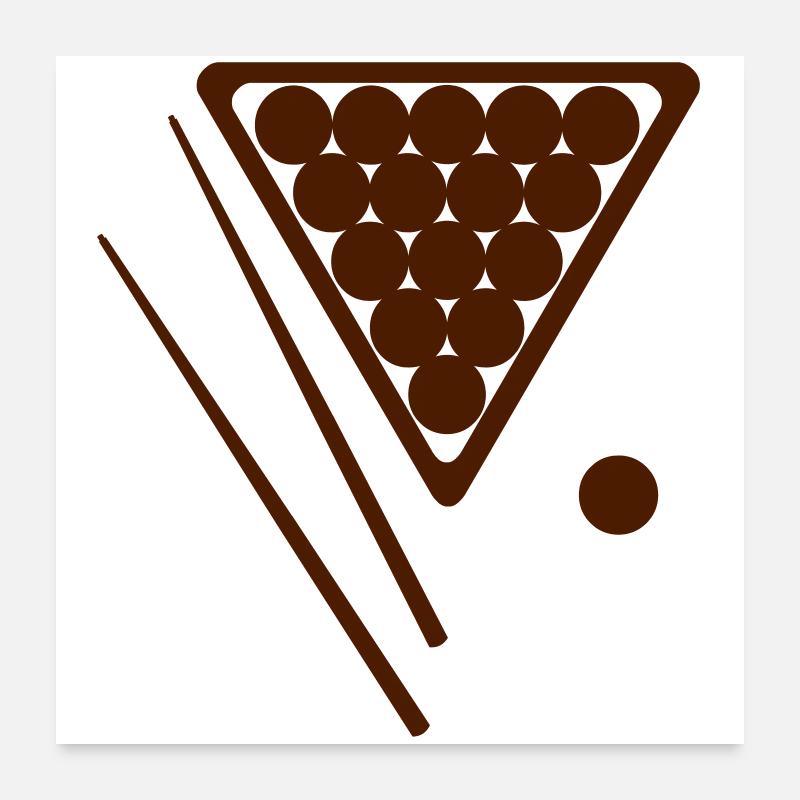 Snooker Rack and Cues Poster 24" x 24" (60x60 cm)