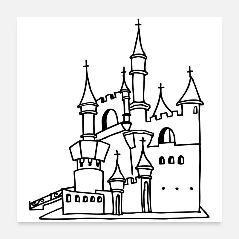 Schloss Poster 60x60 cm