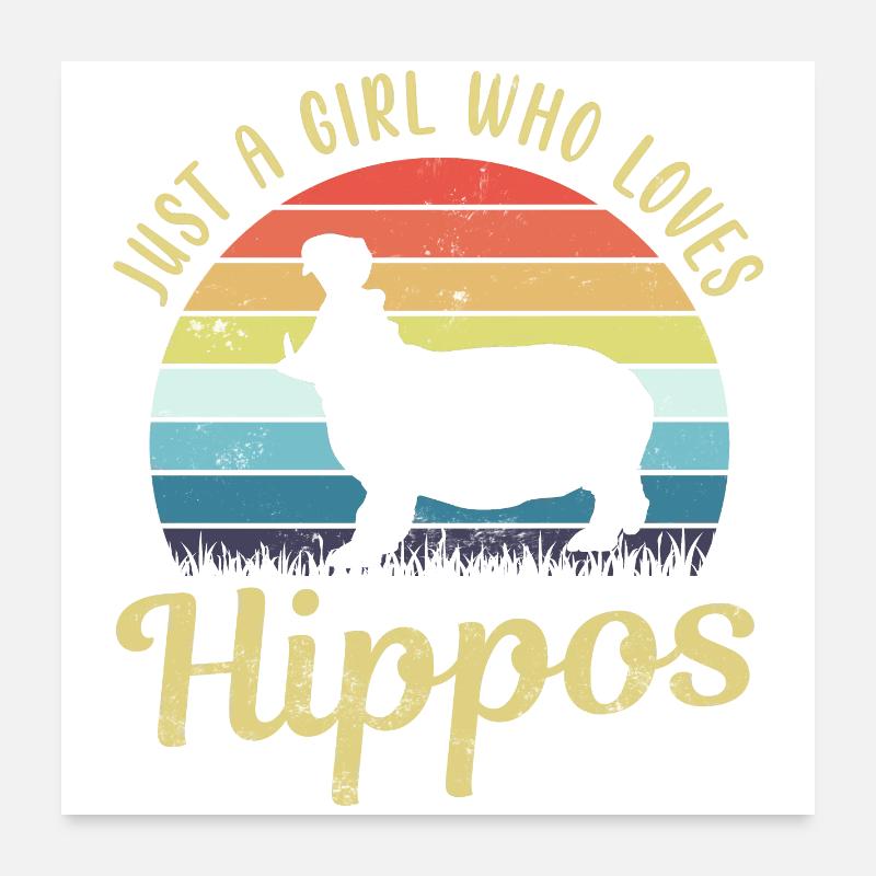 Hippopotames hippopotame hippopotame Poster 60 x 60 cm