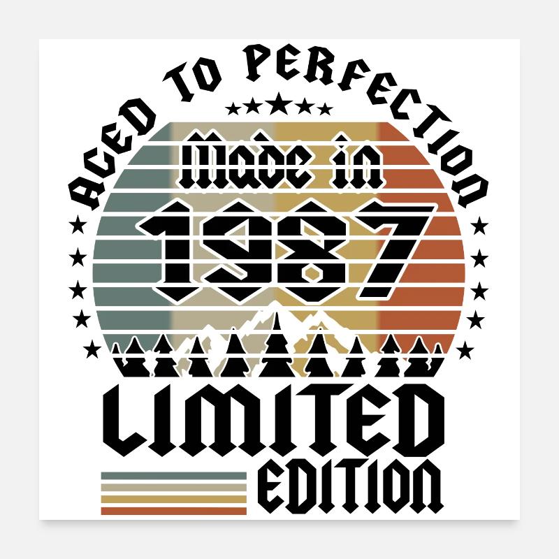1987 Limited Edition Poster 60x60 cm