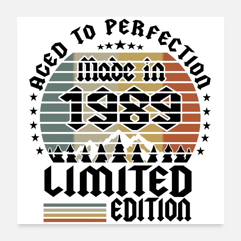 1989 Limited Edition Poster 60x60 cm