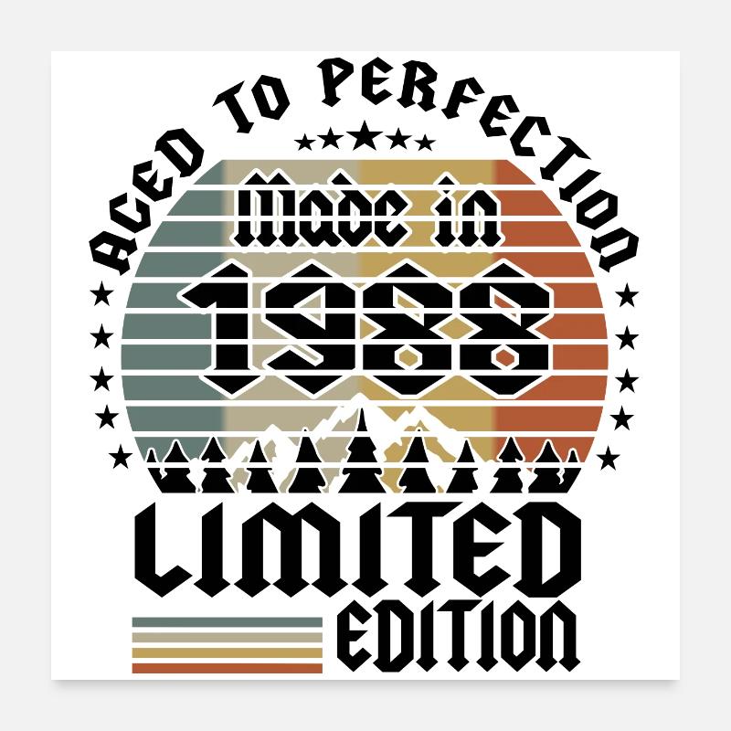 Édition limitée 1988 Poster 60 x 60 cm