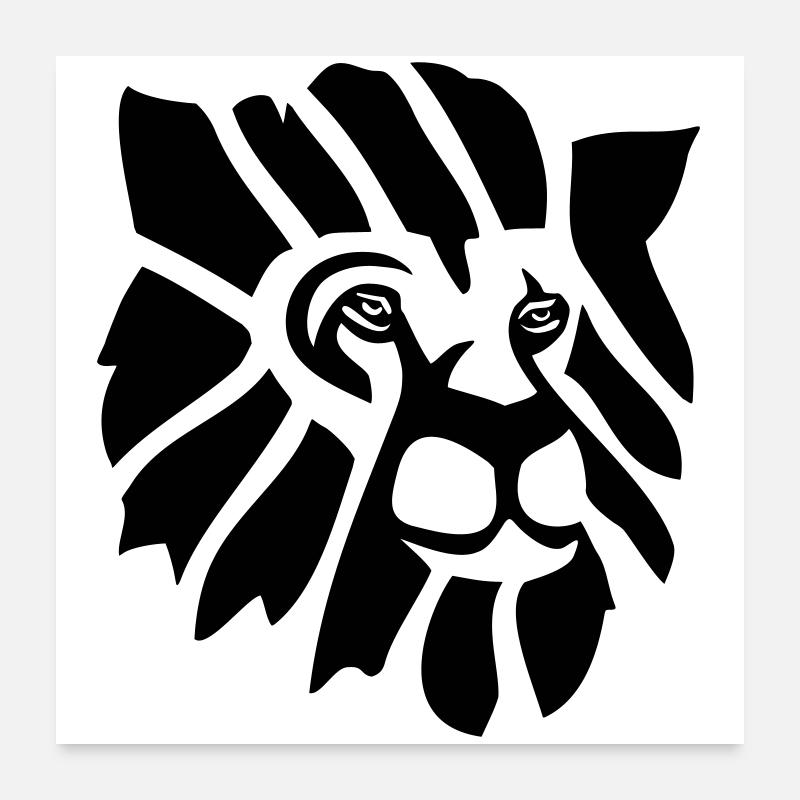 Lion Poster 60 x 60 cm