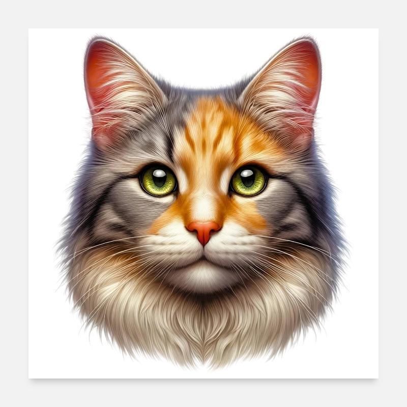 Katze Poster 60x60 cm