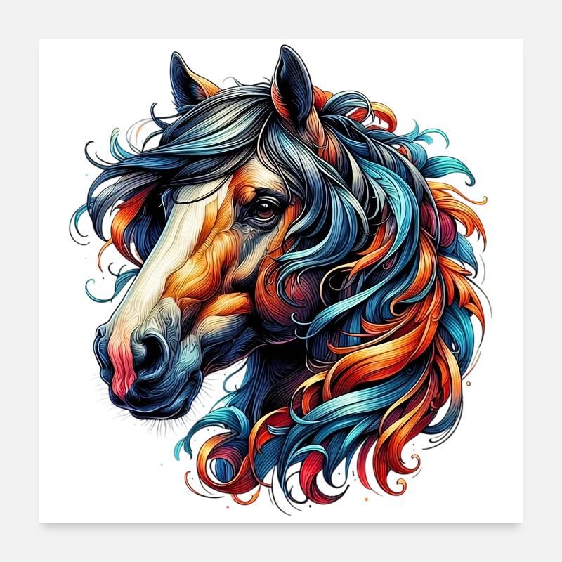Cheval Poster 60 x 60 cm
