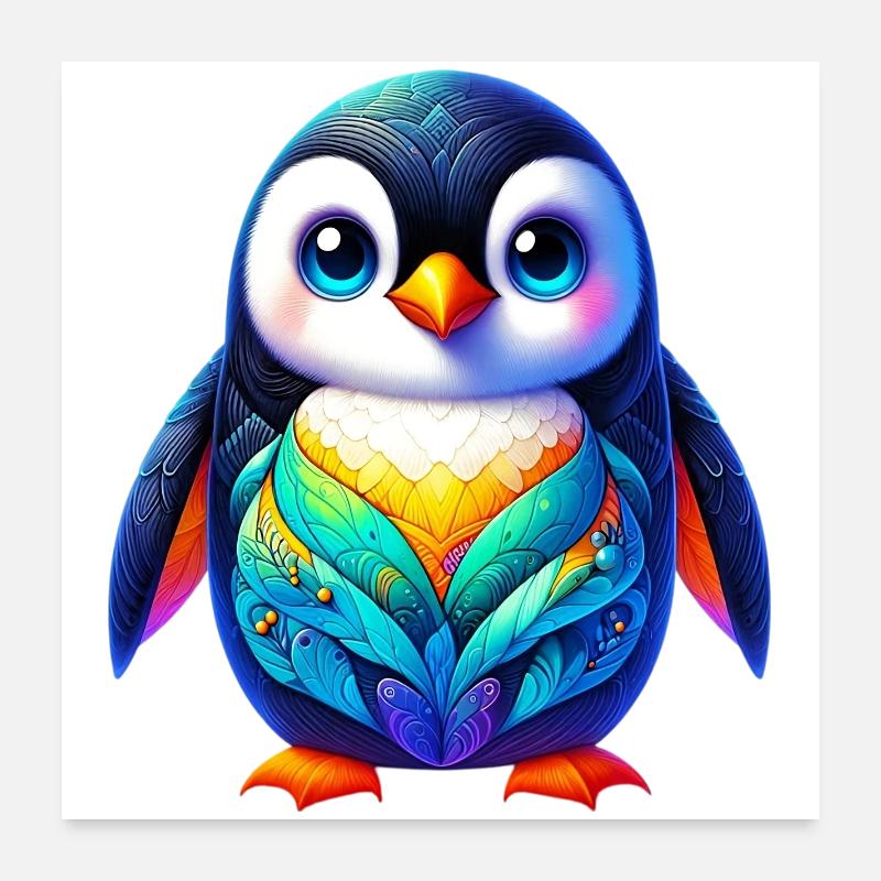 Pinguin Poster 60x60 cm