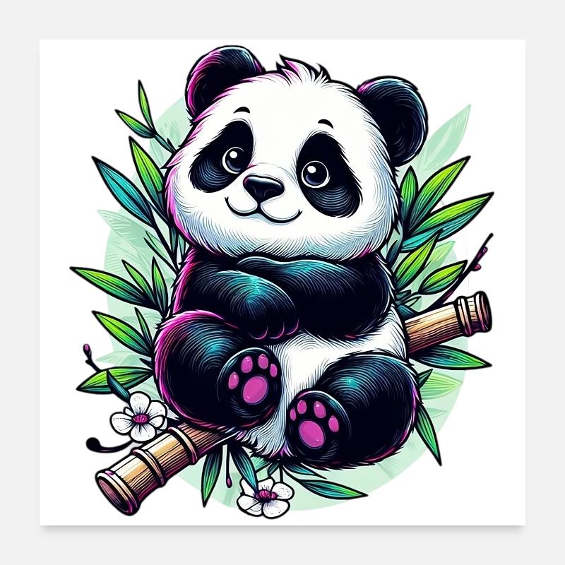 Panda Poster 60x60 cm