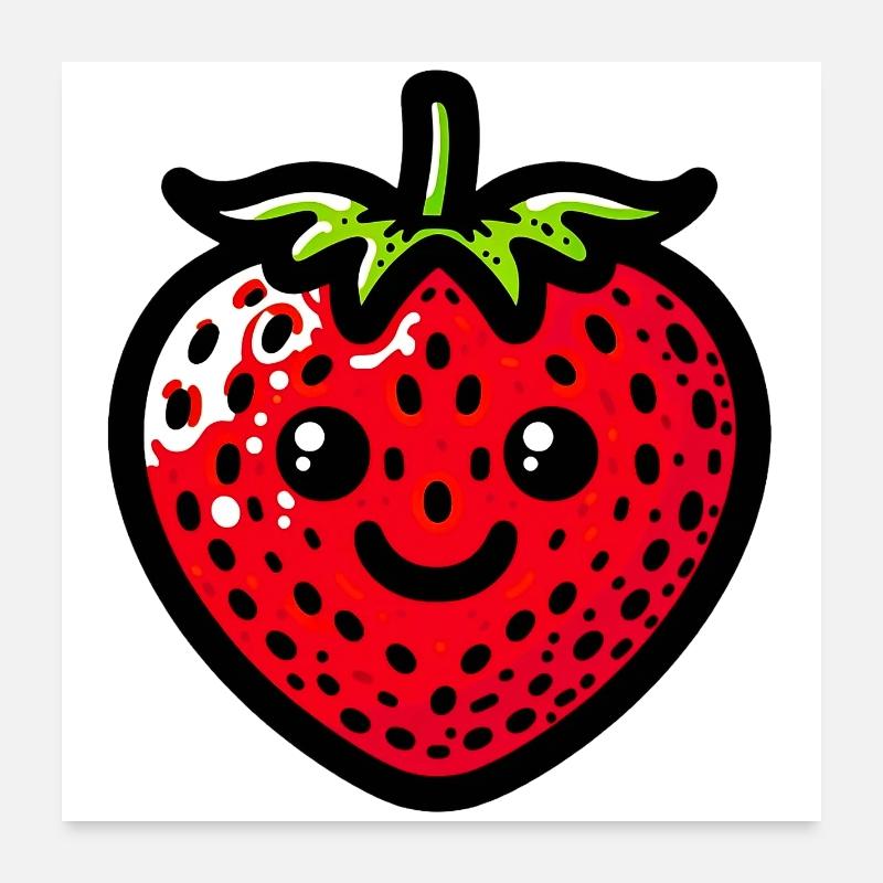 Erdbeeren Erdbeeren Poster 60x60 cm