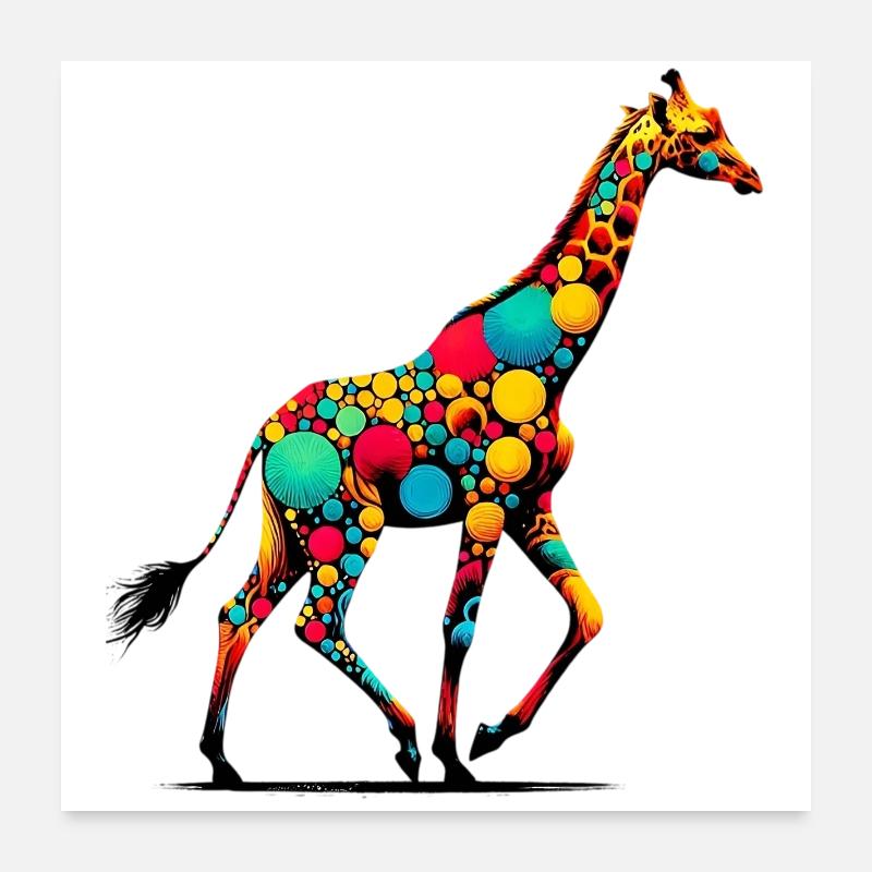 Giraffe Poster 60x60 cm