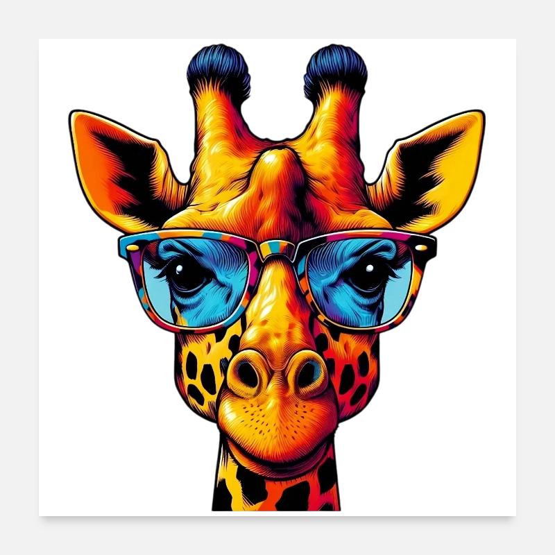 Giraffe Poster 60x60 cm