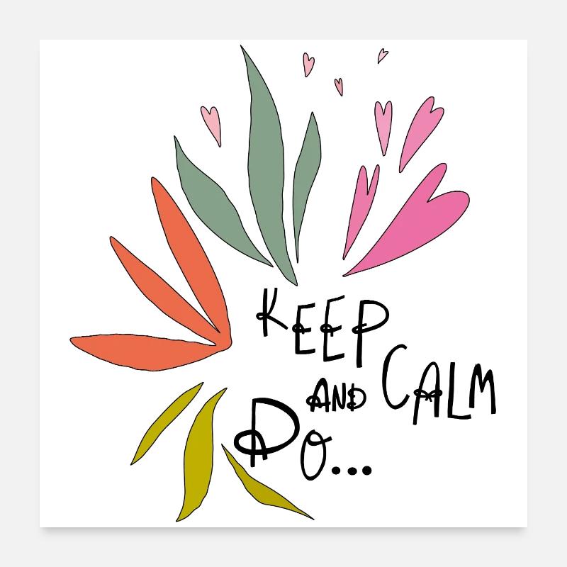 Restez calme Poster 60 x 60 cm