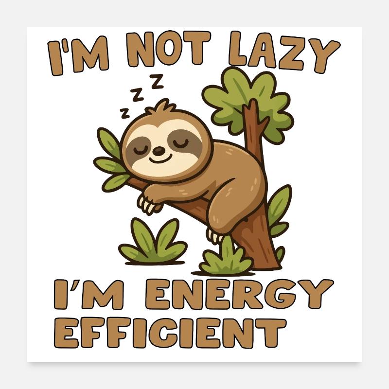Fun Sleeping Turtle Poster 24" x 24" (60x60 cm)