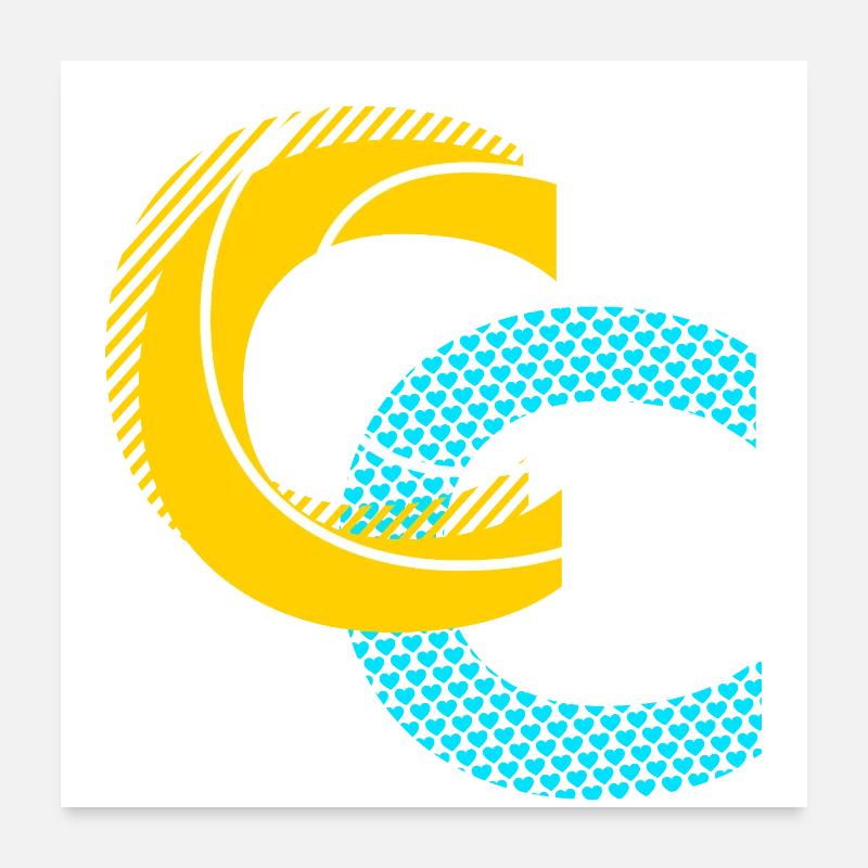 Lettre initiale C Poster 60 x 60 cm