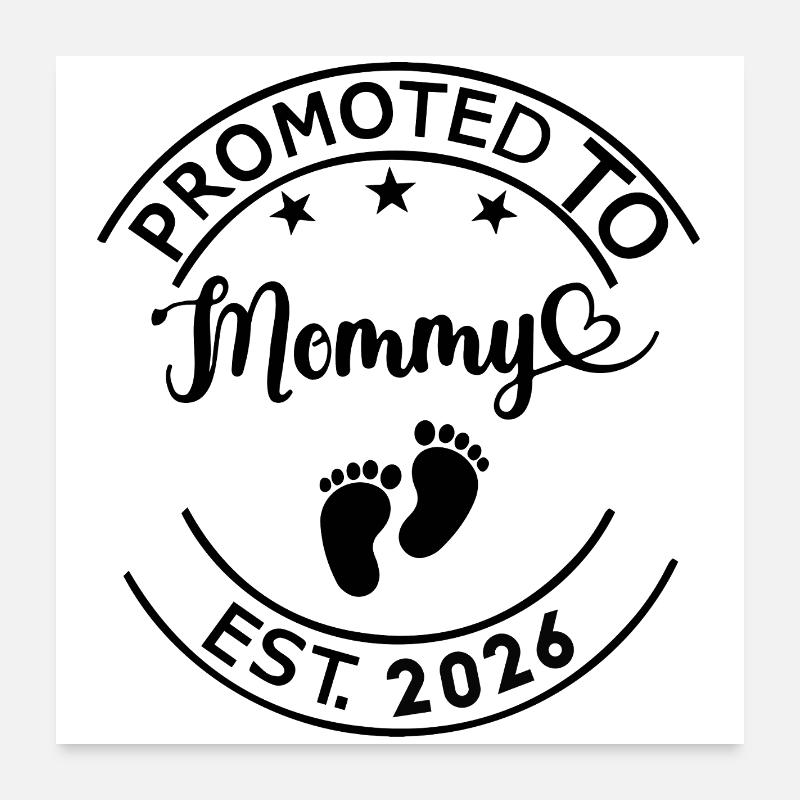 Zur Mama befördert Poster 60x60 cm