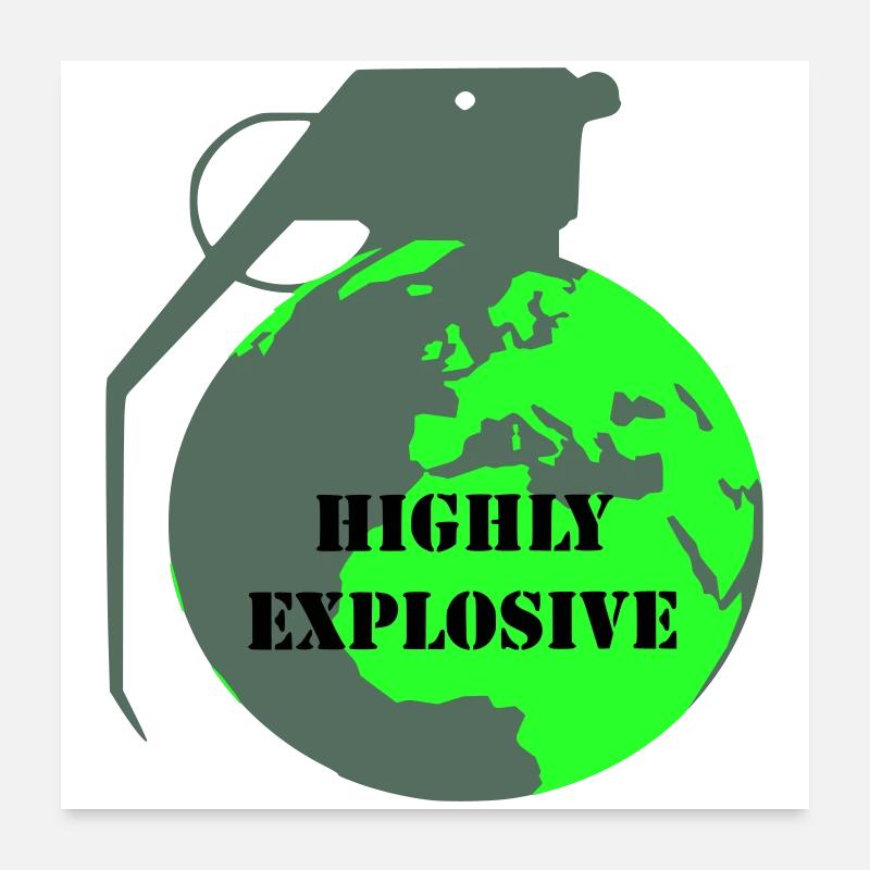 Explosive Erde Poster 60x60 cm