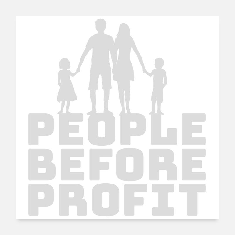 Logo de l’activisme People Before Profit Justice Poster 60 x 60 cm