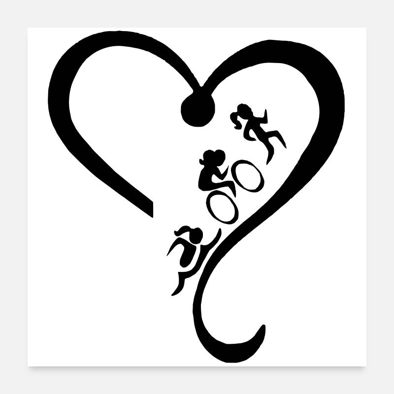 Triathlon-holic Poster 60 x 60 cm
