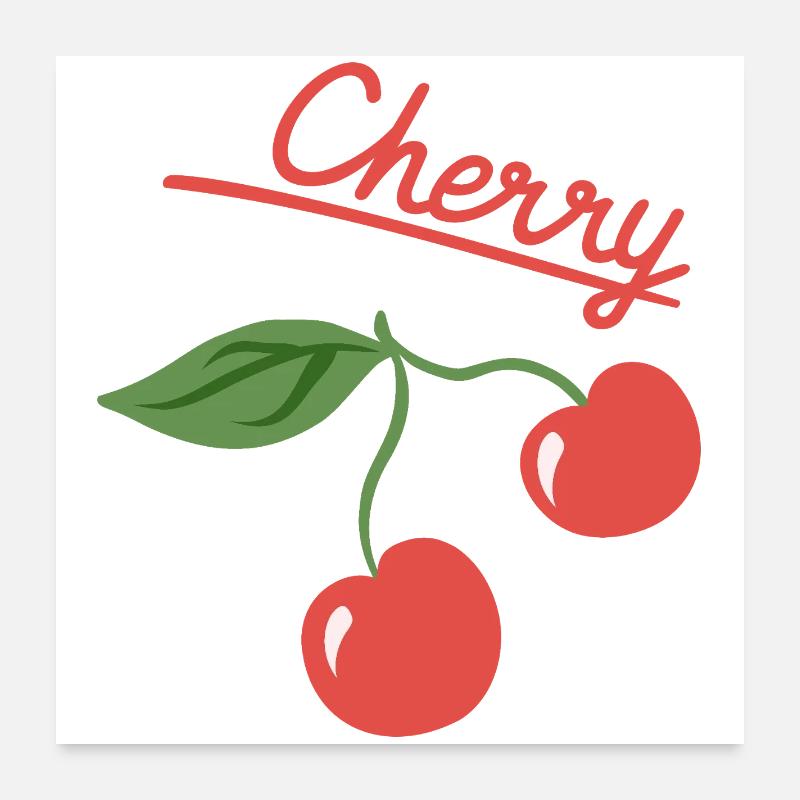 Cherry Fruit Summer Design Poster 24" x 24" (60x60 cm)
