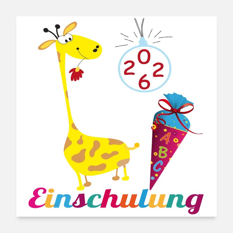 Einschulung 2026  Poster 60x60 cm
