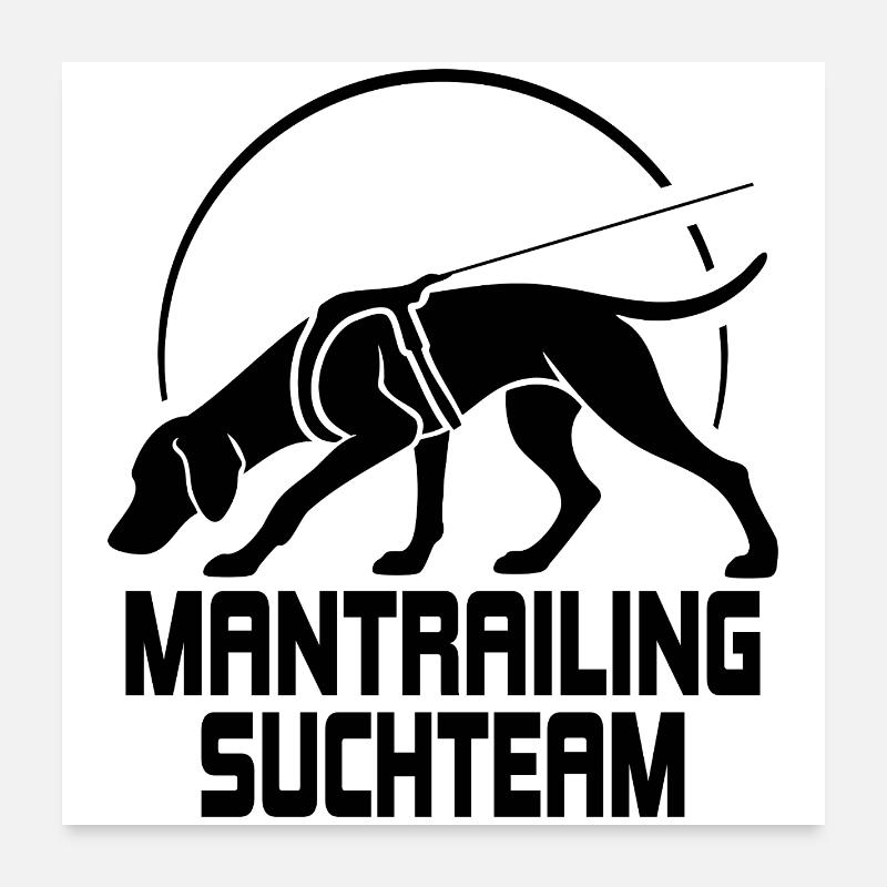 Équipe de recherche de Vissla Mantrailing Chien Wilsigns Poster 60 x 60 cm