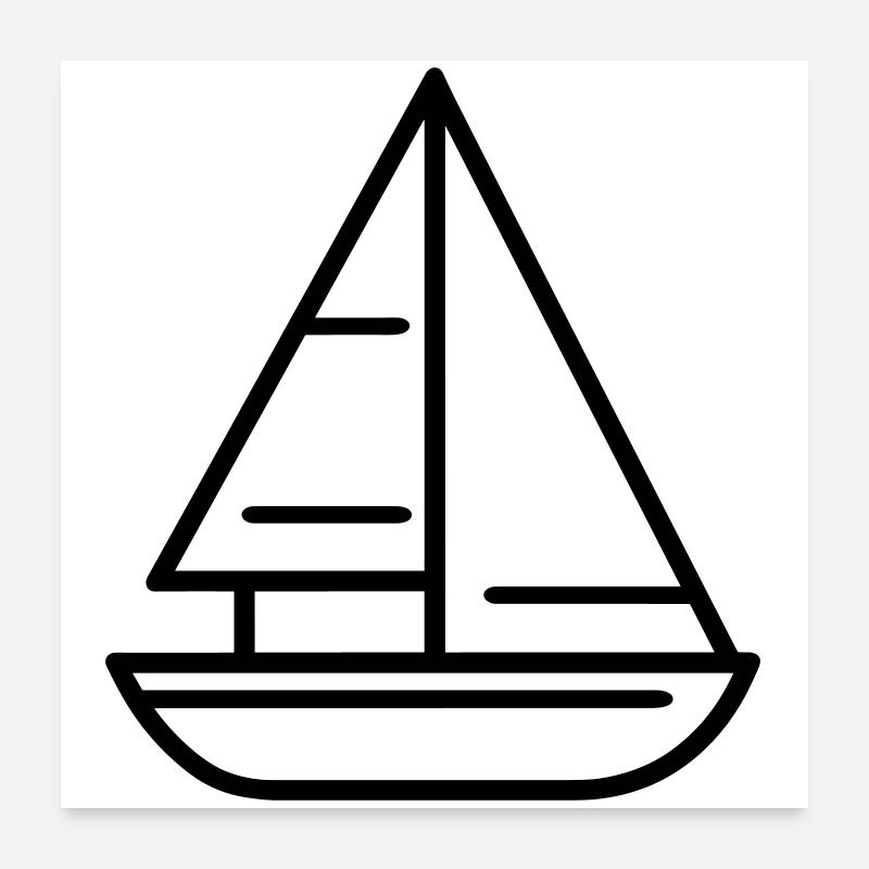 voilier Poster 60 x 60 cm