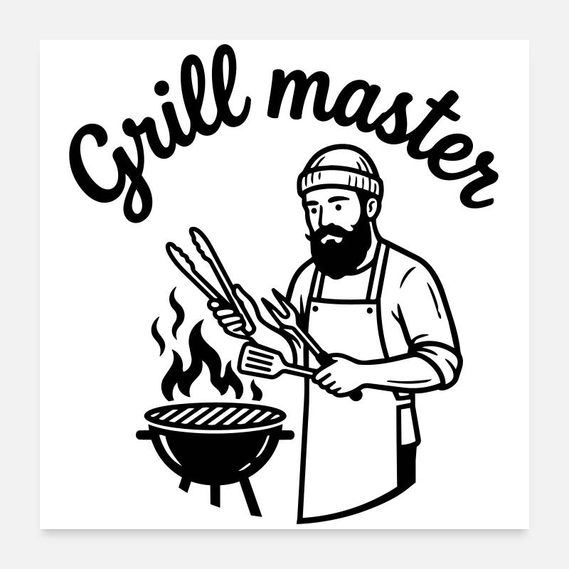 barbecue Poster 24" x 24" (60x60 cm)