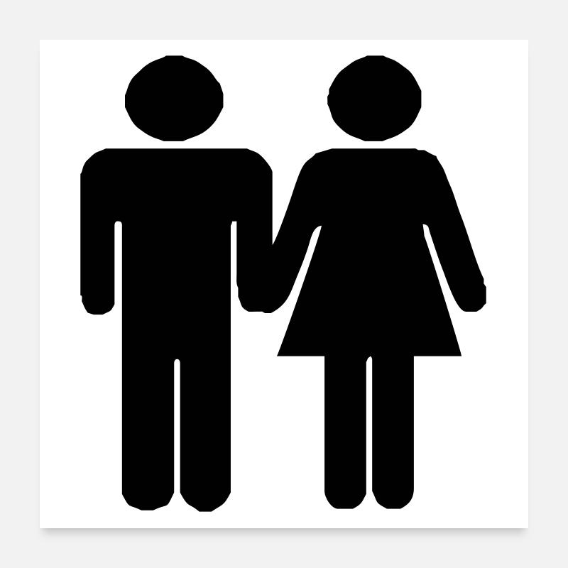 Paar Poster 60x60 cm