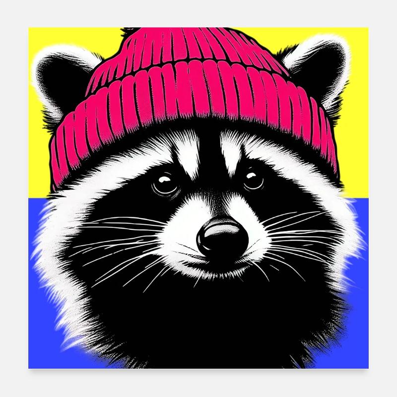 Raton laveur Poster 60 x 60 cm