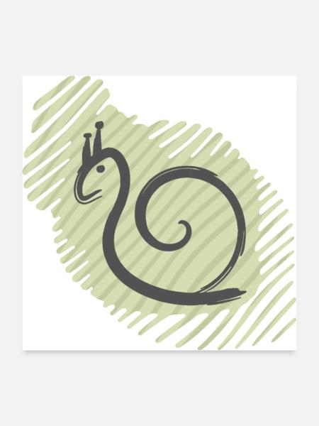 Snail - Poster 24" x 24" (60x60 cm) - white - Front