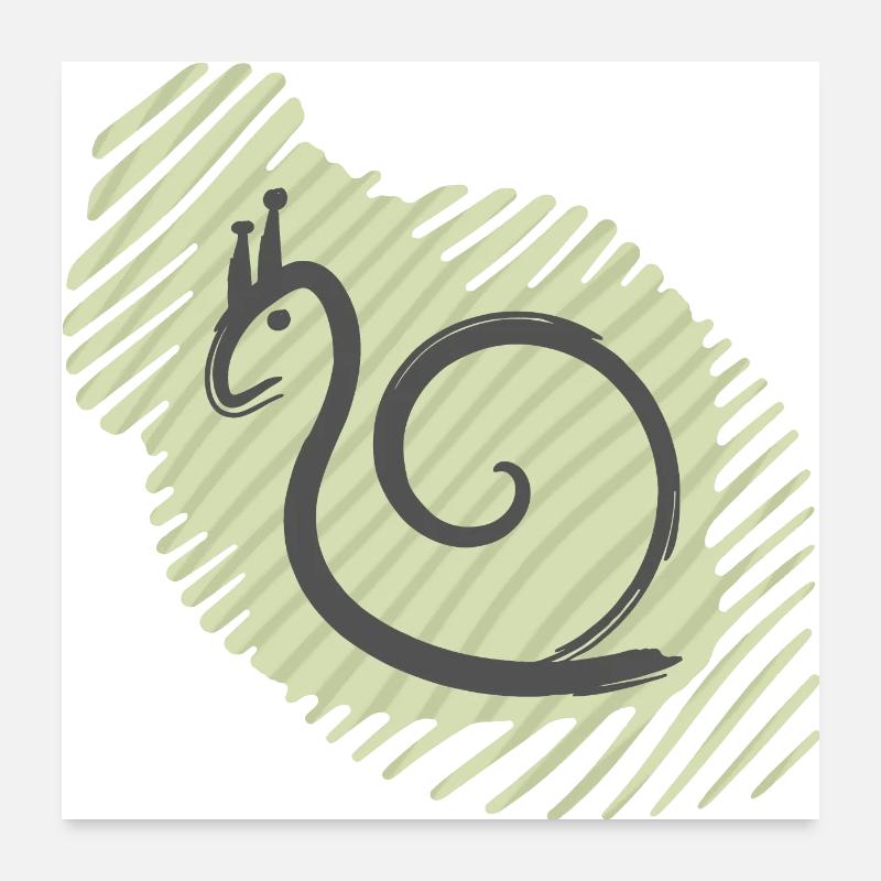 Schnecke Poster 60x60 cm