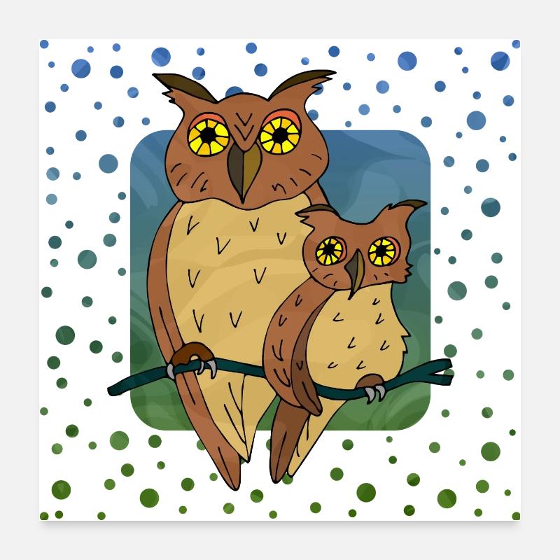 Vögel Poster 60x60 cm