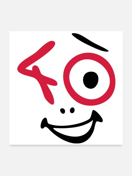 Wow, 40 years! - Poster 24" x 24" (60x60 cm) - white - Front