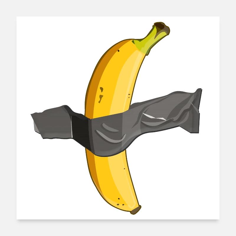 Geklebte Bananenkunst Poster 60x60 cm