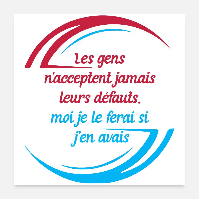 Les défauts des gens - Poster 60 x 60 cm - blanc