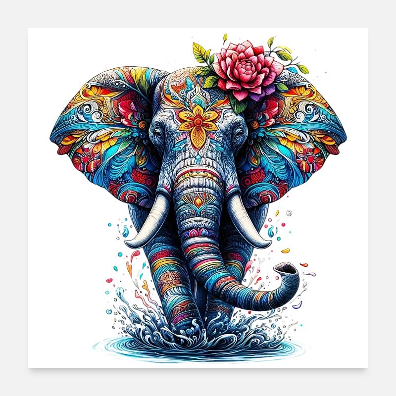 Elefant Poster 60x60 cm