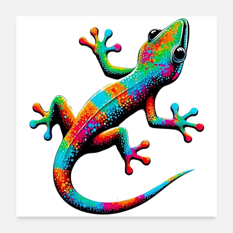 Gecko Poster 24" x 24" (60x60 cm)