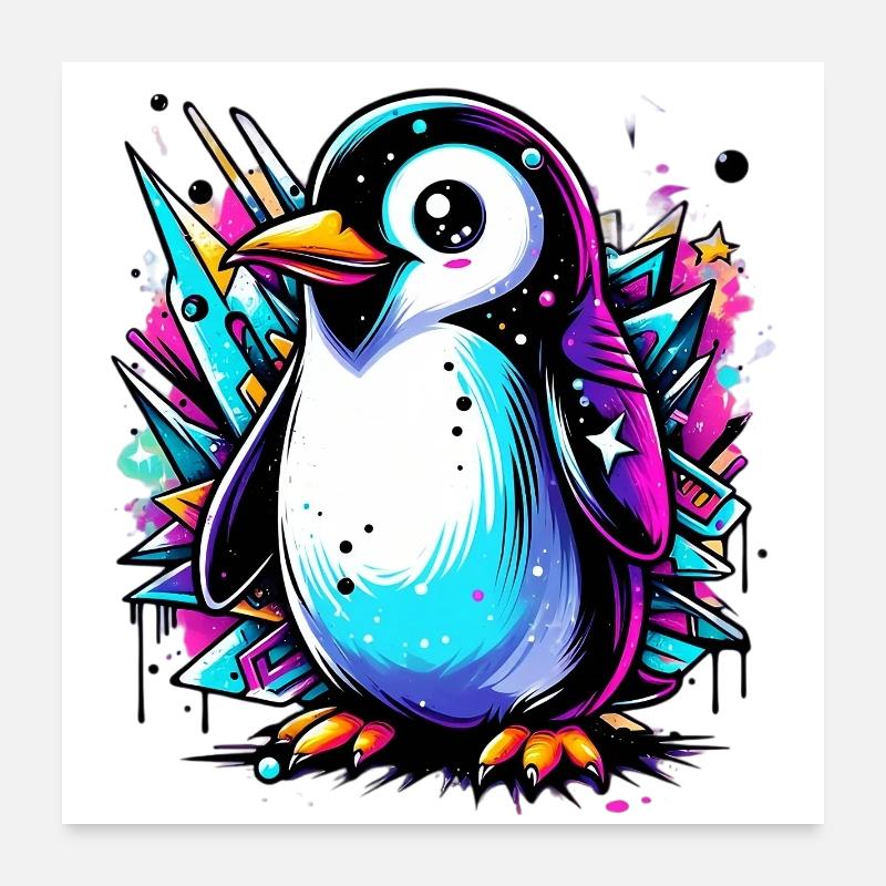 Pingouin Poster 60 x 60 cm