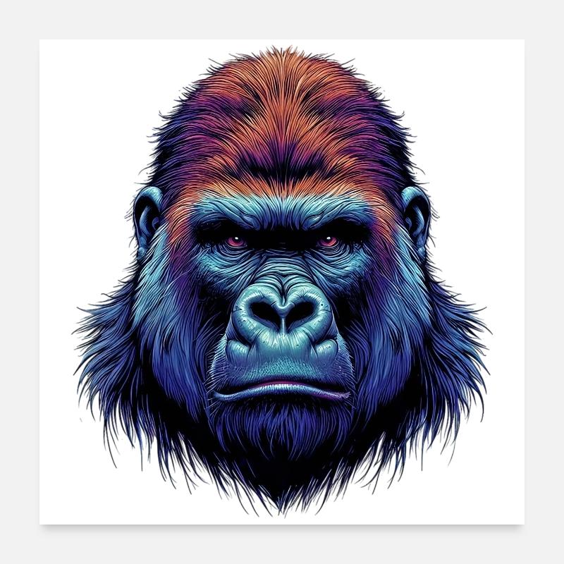 Gorille Poster 60 x 60 cm