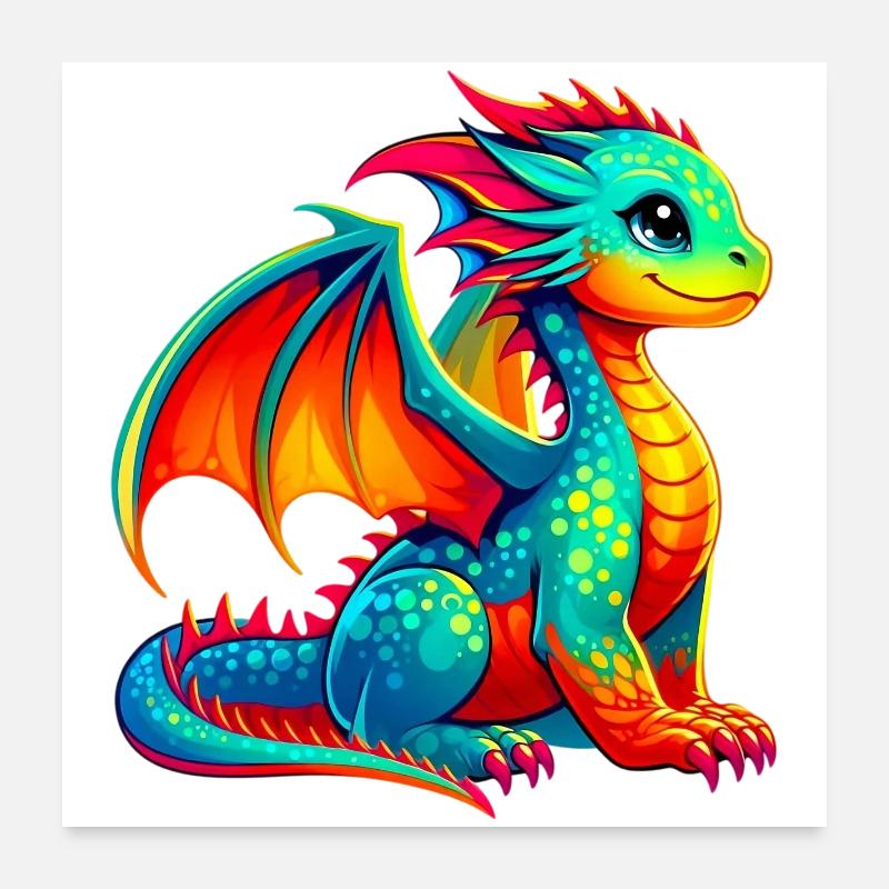 Dragon Poster 24" x 24" (60x60 cm)